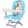Aziamor Gnammy Rialzo Sedia Con Cover Fantasia Pony Colore Azzurro