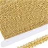 GORGECRAFT 25metro di Pizzo Metallico Ricamato Oro Intrecciato Bordo Millepiedi Nastro Applique Gimp Bordi Intrecciati Passamaneria per Cucito Natale Casa Matrimonio Costume Decorazione Artigianato