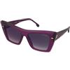 Carrera Carrera 3046/S B3V/KM | Occhiali da Sole Graduati o Non Graduati | Prova Online | Plastica | Cat Eye, Ovali / Ellittici | Viola, Trasparente | Adrialenti