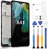 ARSSLY LCD Schermo per Samsung Galaxy A41 A415F 6,1 Sostituzione con Telaio, Digitazer per SM-A415F SCV48 SC-41A Touch Schermo Assembly Schermo Ricambio con Riparazione Kit,Vetro Temperato