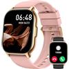 iPosible Smartwatch Uomo Donna, 2.1 Orologio Fitness Effettua/Risposta Chiamate, 130+ Sportive Fitness Tracker, Sonno Cardiofrequenzimetro, Contapassi/Cronometro/Impermeabil IP68 Smart Watch Android iOS-Rosa