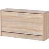 FineBuy Panchina per Scarpe Sonoma con Seduta 80x47x24 cm Scarpiera Salvaspazio Slim | Portascarpe Ingresso | Panca del Corridoio Moderna