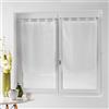 douceur d'Intérieur Dandy, set di due tende con passanti, 2 x 60 x 160 cm, tende in voile fil coupé Dandy in poliestere 160 x 60 cm, Poliestere, bianco, 160x60x1 cm