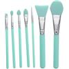 Mikinona Set Di Pennelli Per Il Trucco in Silicone Per Donna 7 Pezzi Con Etichetta Pennello Per Maschera Viso Senza Manico Per Cosmetici Per Diversi Tipi Di Pelle