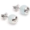 Tamashii orecchini Sphere con pietra acquamarina di 8 mm e OM in argento 925.EHST8-255