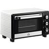 HOMCOM Forno Elettrico 1400W 16L con Temperatura Regolabile Max 230°, Fornetto Elettrico con 3 Metodi di Cottura, Timer 60 min, Vassoio, Griglia, Teglia, Manico per Teglia, Bianco
