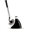 simplehuman, scopino da bagno, acciaio inox + plastica nera