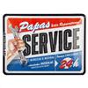 Nostalgic-Art Retro Blechschild Papas Service-Idea Regalo per papà, in Metallo, Design Vintage con Scritta, 15 x 20 cm