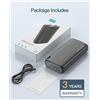 KUULAA Caricabatterie Portatile Power Bank Kuulaa 26800mA PD 20W Ricarica Rapida con Tripla Uscita USB C/USB A