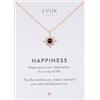 LUUK LIFESTYLE Collana femminile con Stella polare e dedica HAPPINESS, in acciaio inossidabile resistente e delicato sulla pelle, oro rosa
