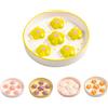 PTOBER Ciotola Anti Ingozzamento Gatto Ceramica - Ciotola per Gatti Alimentazione Lenta - Ciotole Cibo Gatti Colorate - Scodella Gatto Mangiare Lento - Lavabile in Lavastoviglie - Fiori Giallo- 16 x 3 cm