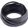 GORGECRAFT 8mm X 10m Rattan Tessitura Vimini Materiale di Riparazione Rattan Sintetico Plastica Piatta Polietilene Tessuto A Maglia Vinile per Riparazione Fai Da Te Mobili per La Casa Sedia(Nero)