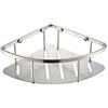 Konhard CS005 - Mensola angolare da parete in acciaio inox per bagno e doccia, antiruggine, in acciaio spazzolato