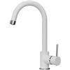 Plados PRONTA CONSEGNA - SPEDIZIONE IMMEDIATA Plados PETRAMIX-98 Miscelatore cucina monocomando con canna tubolare modello PETRAMIX finitura 98 MICROULTRAGRANIT BIANCO