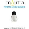 Mantra faretto da incasso led 3W modello Guincho bianco 3000°K