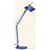 Artemide Tolomeo micro tavolo alogeno blu metalizzato completo di base