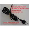 Artemide cavo con spina ed interruttore ricambio Tolomeo micro