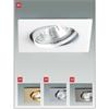 Egoluce faretto quadrato da incasso orientabile nickel satinato