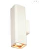 Molveno Lighting Faretto in gesso biemissione parallelepipedo a parete