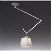 Artemide tolomeo sospensione decentrata con diffusore in pergamena diametro 24 cm