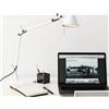 Artemide tolomeo micro da tavolo completa di base base colore bianco lucido