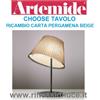 Artemide ricambio choose tavolo carta pergamena beige