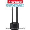 Artemide scatola di base vuota ricambio per Tizio standard nera alogena
