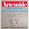 Artemide vetrino di protezione lampadina ricambio per piantana tebe