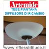Artemide diffusore in vetro smerigliato ricambio per Tebe piantana