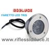 Egoluce tris faretto da incasso led 3X2W 4000°K 25°