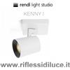 RENDL LIGHT STUDIO Rendl Light kenny 1 faretto parete soffitto struttura bianca ghiera interna nera