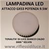 Lampadina led attacco GX53 potenza 9.5W luce calda 3000K