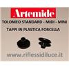 Artemide Tolomeo standard ricambio coppia tappi per forcella