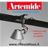 Artemide tolomeo micro pinza ricambio forcella con fascetta alluminio
