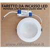 Mantra Faretto led da incasso carrera 12W luce bianco caldo 3000° K