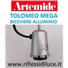 Artemide ricambio bicchiere alluminio tolomeo mega con interruttore a pedale