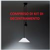 Artemide aggregato saliscendi con cono opalino diametro 53 cm con kit decentramento