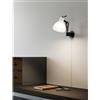 Rotaliana W0 parete struttura nero opaco diffusore bianco lucido