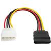 System-S Cavo SATA 20 cm 15 pin femmina a IDE 4 pin Molex femmina adattatore per dischi rigidi