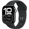 Apple Watch Series 10 42MM GPS S/M Alluminio Jet Black Nero Sport Band