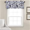 Lush Decor Cynthia Tenda singola con stampa floreale giacobina, lunghezza 45,7 cm, blu