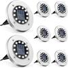 Anmossi Lampade Solari da Giardino,12 LED Lampada Solare da Esterno,Luce Solare LED Esterno IP65 Impermeabile,Bianco Freddo,Faretti Solari a Led da Esterno per Prato,Giardino,Paesaggio,Scala(8 Pezzi)