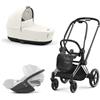 Cybex Platinum - Cybex Trio Priam 4.0 Off White Telaio Chrome Black con Cloud T Plus