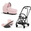 Cybex Platinum - Cybex Trio Mios 3.0 Peach Pink Telaio Matt Black con Cloud T plus