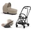 Cybex Platinum - Cybex Trio Mios 3.0 Cozy Beige Telaio Matt Black con Cloud T plus