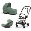 Cybex Platinum - Cybex Trio Mios 3.0 Leaf Green Telaio RoseGold con Cloud T plus