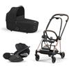 Cybex Platinum - Cybex Trio Mios 3.0 Sepia Black Telaio RoseGold con Cloud T plus