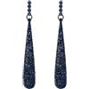 Clearine Orecchini Donna Cerimonia Sposa Elegante Cristallo Goccia con perline Lungo pendenti per Navy Blu Nero-fondo