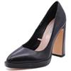 QUEEN HELENA Scarpe Eleganti con Tacco Alto Décolleté con Plateau Casual Donna K3207 (Nero Pu, Sistema Taglie Calzature EU, Adulto, Donna, Numero, Media, 41)