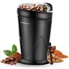 Aigostar Macinacaffè Elettrico, Macina Caffe' Elettrico con Lame in Acciaio Inossidabile, Macina Spezie con Spazzola Pulita, per chicchi di caffè, Semi e spezie, Capacità 60g, 150W, Nero